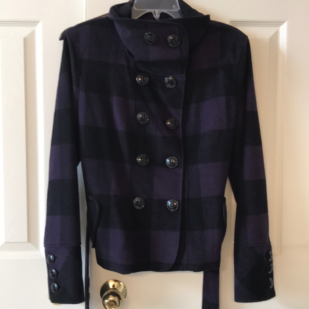 Guess Purple & Black Plaid Jacket - Picture 15 of 17